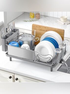 NIB Unrackify Stainless Steel Dish Drying Rack,Large Capacity Organizer